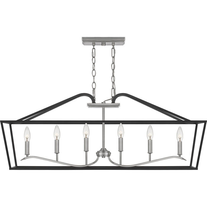 Quoizel CTA642MBK Catalina Six Light Island Chandelier, Matte Black Alternate Image 3.jpg