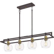 Quoizel DBS440OZ Dobbs Four Light Island Chandelier, Old Bronze Alternate Image 2.jpg