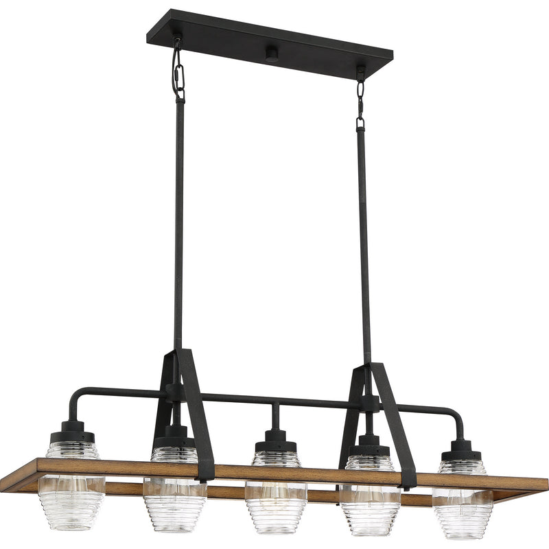 Quoizel GUI540GK Guilford Five Light Island Chandelier, Grey Ash Alternate Image.jpg