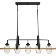 Quoizel GUI540GK Guilford Five Light Island Chandelier, Grey Ash Alternate Image 2.jpg