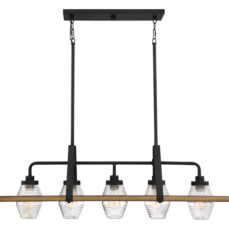 Quoizel GUI540GK Guilford Five Light Island Chandelier, Grey Ash Alternate Image 2.jpg