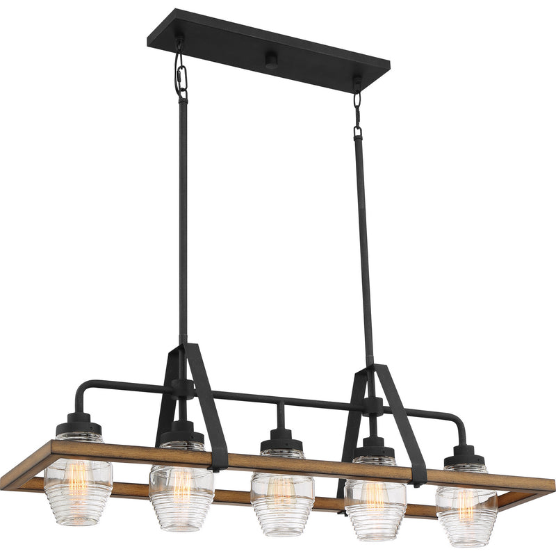 Quoizel GUI540GK Guilford Five Light Island Chandelier, Grey Ash Alternate Image 3.jpg