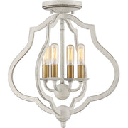 Quoizel OKF1715AWH O'Keefe Four Light Semi-Flush Mount, Antique White Alternate Image.jpg