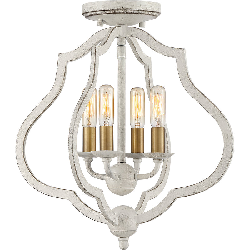 Quoizel OKF1715AWH O'Keefe Four Light Semi-Flush Mount, Antique White Alternate Image.jpg