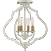 Quoizel OKF1715AWH O'Keefe Four Light Semi-Flush Mount, Antique White Alternate Image 6.jpg