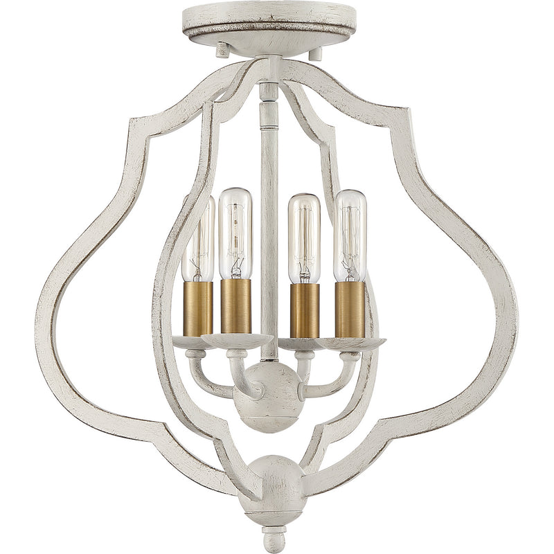 Quoizel OKF1715AWH O'Keefe Four Light Semi-Flush Mount, Antique White Alternate Image 6.jpg