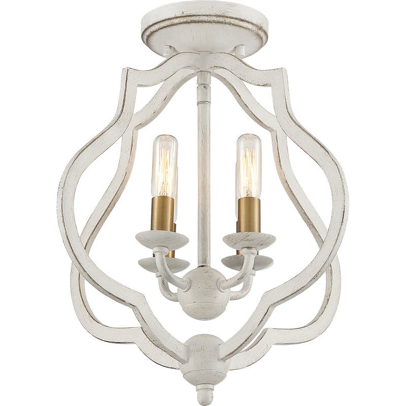 Quoizel OKF1715AWH O'Keefe Four Light Semi-Flush Mount, Antique White Alternate Image 7.jpg