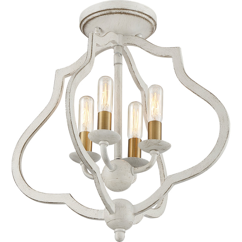 Quoizel OKF1715AWH O'Keefe Four Light Semi-Flush Mount, Antique White Alternate Image 8.jpg