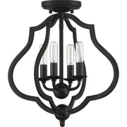 Quoizel OKF1715MBK O'Keefe Four Light Semi-Flush Mount, Matte Black Alternate Image.jpg
