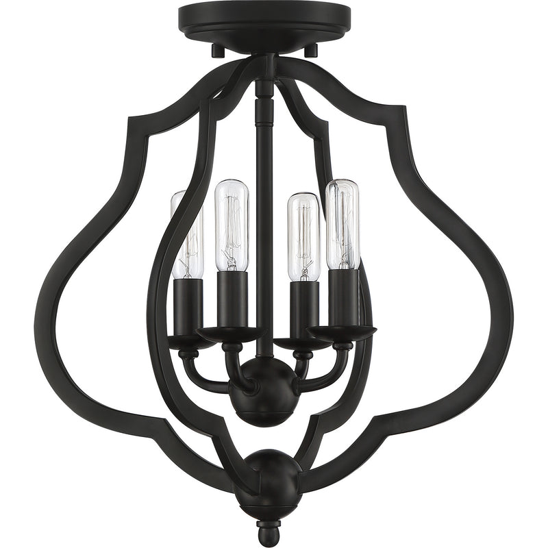 Quoizel OKF1715MBK O'Keefe Four Light Semi-Flush Mount, Matte Black Alternate Image.jpg