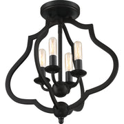 Quoizel OKF1715MBK O'Keefe Four Light Semi-Flush Mount, Matte Black Alternate Image 3.jpg