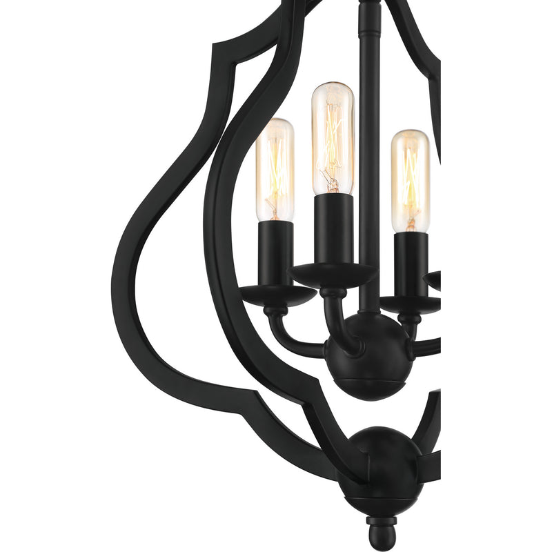Quoizel OKF1715MBK O'Keefe Four Light Semi-Flush Mount, Matte Black Alternate Image 4.jpg