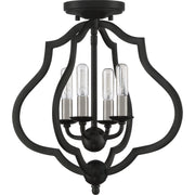 Quoizel OKF1715MBK O'Keefe Four Light Semi-Flush Mount, Matte Black Alternate Image 6.jpg