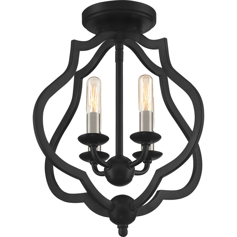 Quoizel OKF1715MBK O'Keefe Four Light Semi-Flush Mount, Matte Black Alternate Image 7.jpg