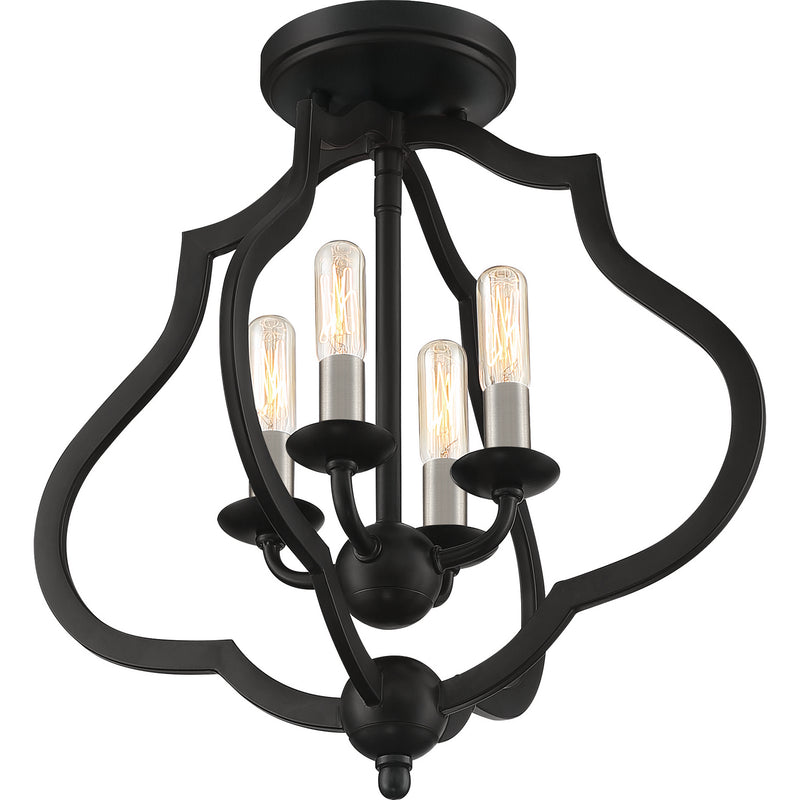 Quoizel OKF1715MBK O'Keefe Four Light Semi-Flush Mount, Matte Black Alternate Image 8.jpg