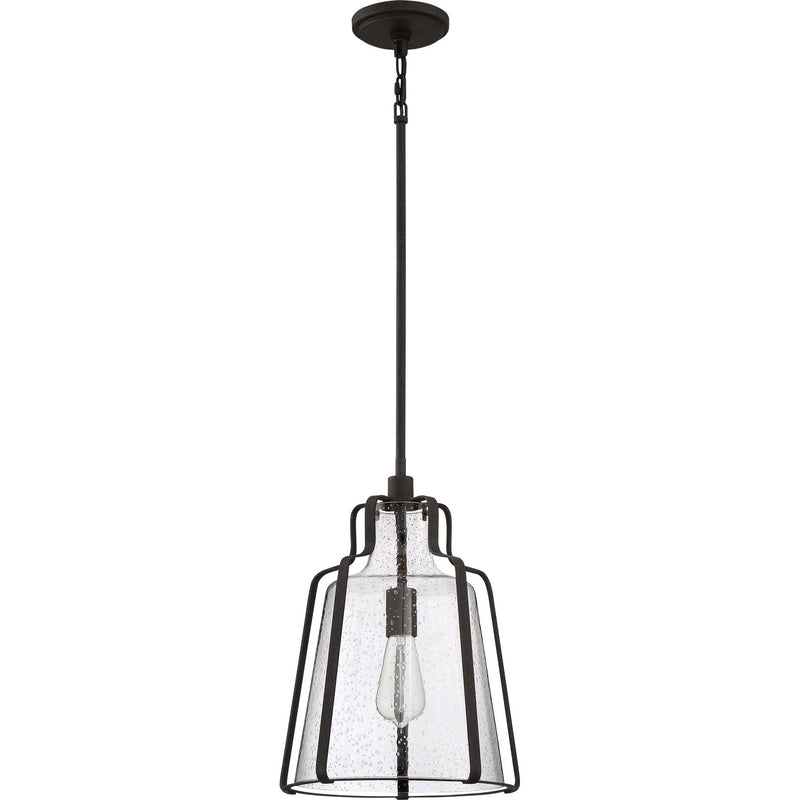 Quoizel QF5228RK Haverford One Light Pendant, Rustic Black Alternate Image.jpg