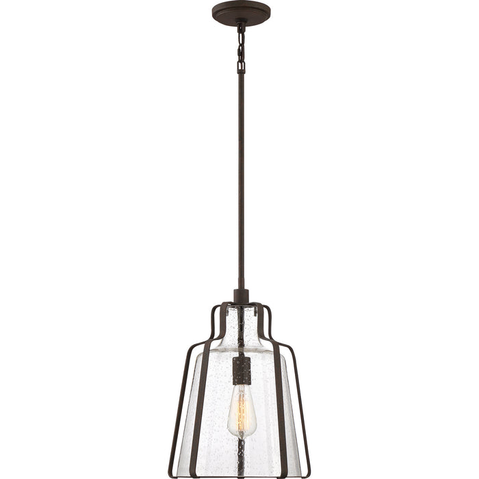 Quoizel QF5228RK Haverford One Light Pendant, Rustic Black Alternate Image 2.jpg