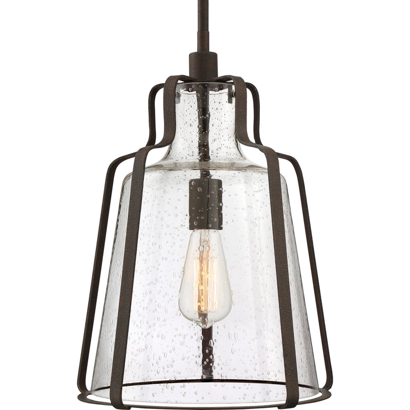 Quoizel QF5228RK Haverford One Light Pendant, Rustic Black Alternate Image 3.jpg