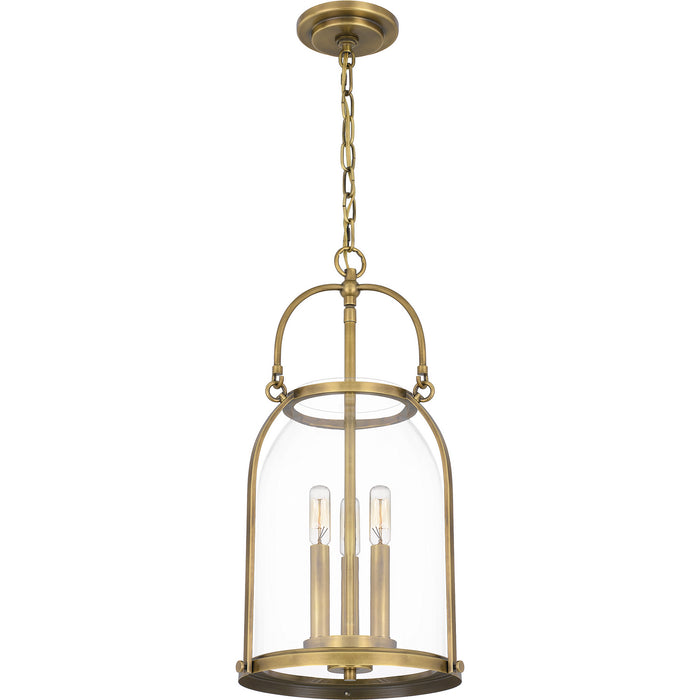 Quoizel QP5194WS Colonel Three Light Pendant, Weathered Brass Alternate Image 2.jpg