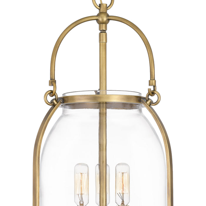 Quoizel QP5194WS Colonel Three Light Pendant, Weathered Brass Alternate Image 4.jpg