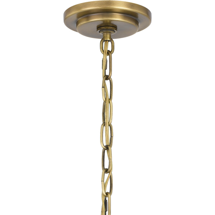 Quoizel QP5194WS Colonel Three Light Pendant, Weathered Brass Alternate Image.jpg