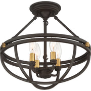 Quoizel SRG1716WT Sergeant Four Light Semi-Flush Mount, Western Bronze Alternate Image 2.jpg