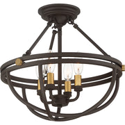 Quoizel SRG1716WT Sergeant Four Light Semi-Flush Mount, Western Bronze Alternate Image 3.jpg