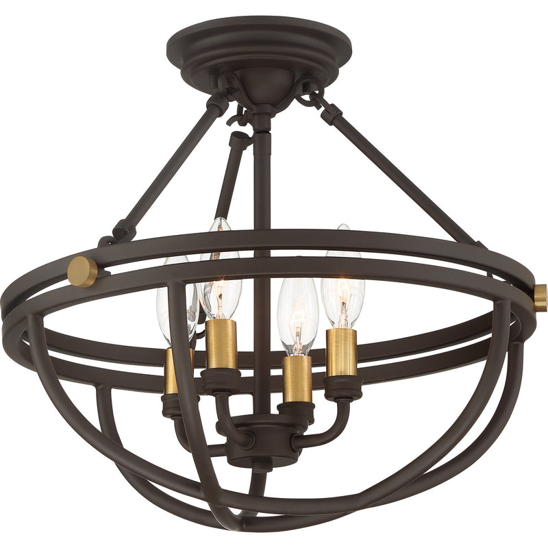 Quoizel SRG1716WT Sergeant Four Light Semi-Flush Mount, Western Bronze Alternate Image 3.jpg