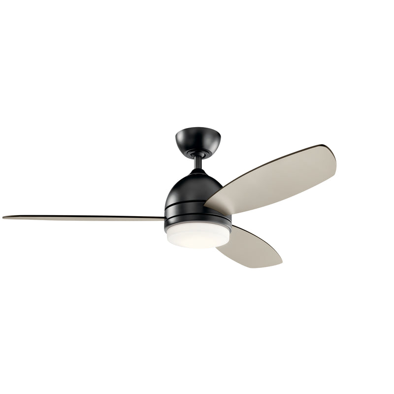 Kichler 330002SBK 52"Ceiling Fan, Satin Black (3)