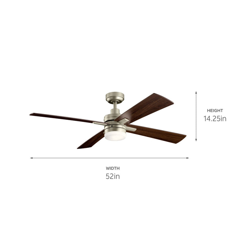 Kichler 330140NI 52"Ceiling Fan, Brushed Nickel (5)