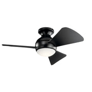 Kichler 330150SBK 34"Ceiling Fan, Satin Black (4)