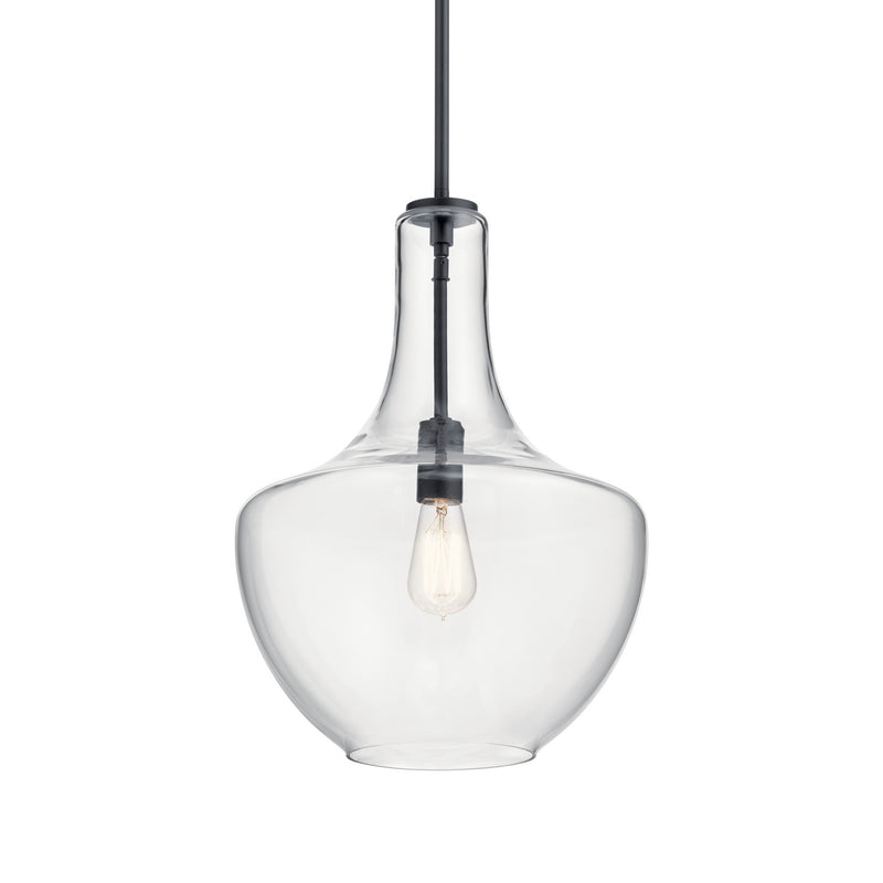 Kichler 42046BK One Light Pendant, Black (2)