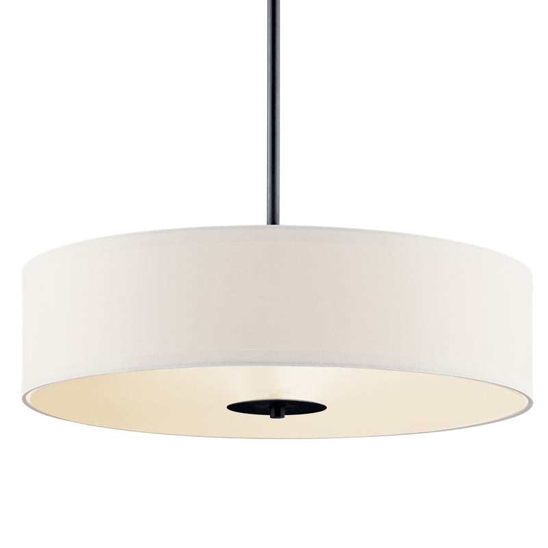 Kichler 42121BK Three Light Pendant/Semi Flush, Black (2)