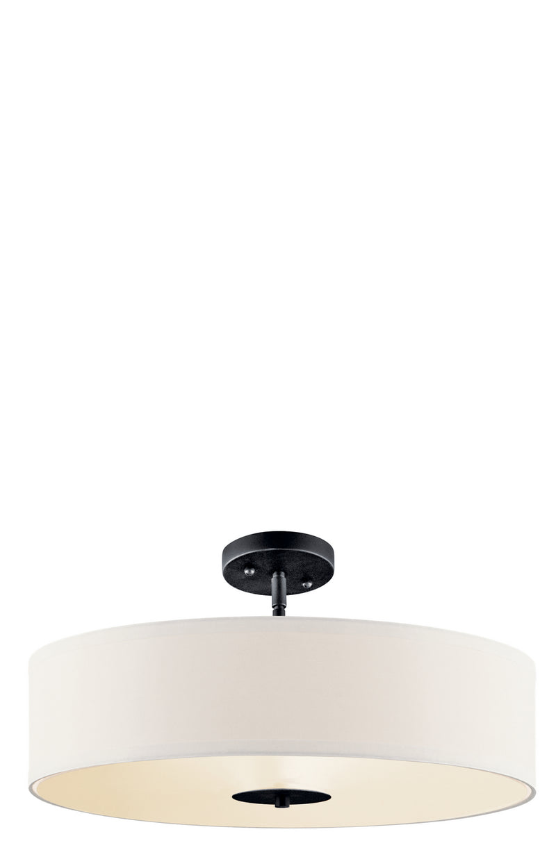 Kichler 42121BK Three Light Pendant/Semi Flush, Black (3)