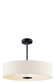 Kichler 42121BK Three Light Pendant/Semi Flush, Black (4)