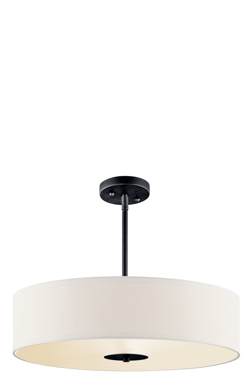 Kichler 42121BK Three Light Pendant/Semi Flush, Black (4)