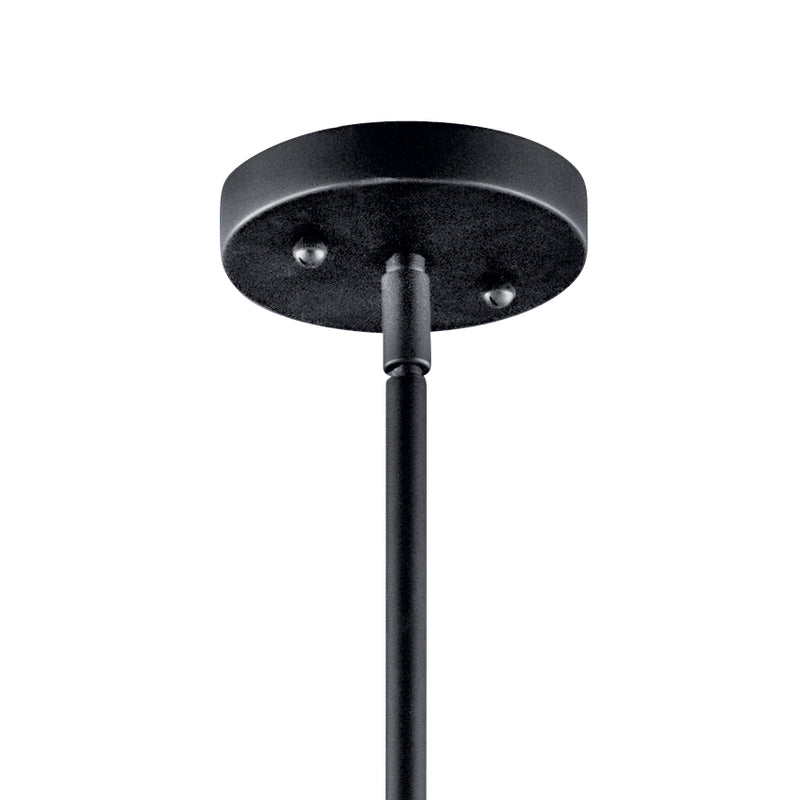 Kichler 42121BK Three Light Pendant/Semi Flush, Black (6)