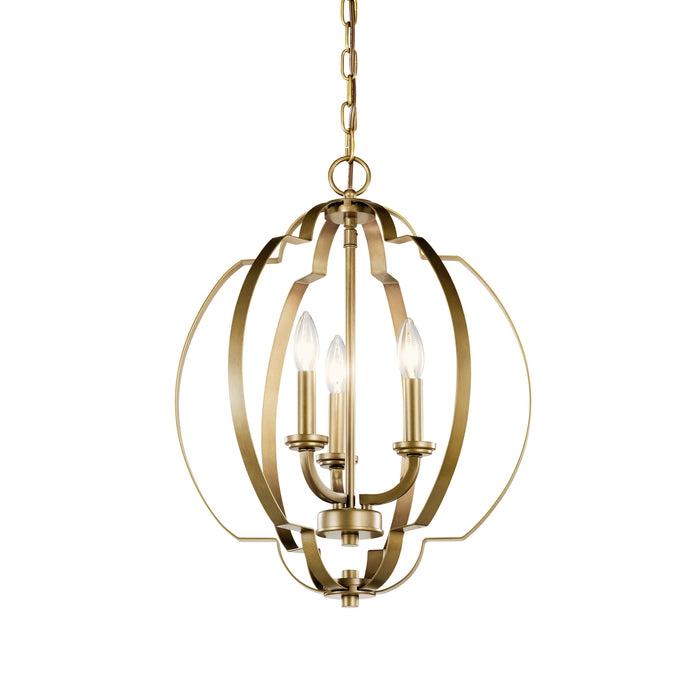 Kichler 42140NBR Three Light Pendant, Natural Brass (3)
