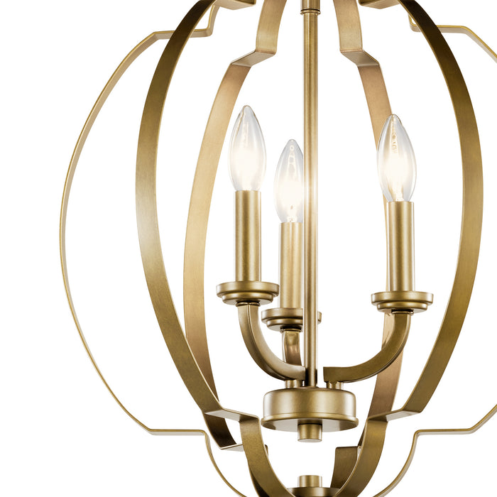 Kichler 42140NBR Three Light Pendant, Natural Brass (4)