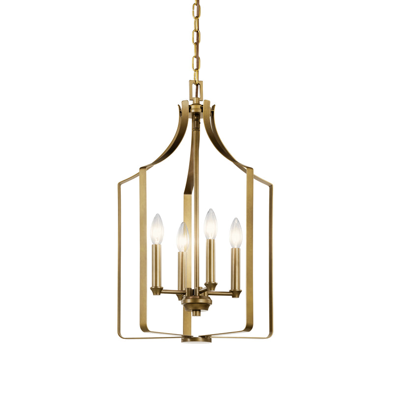 Kichler 42496NBR Four Light Mini Chandelier, Natural Brass (3)