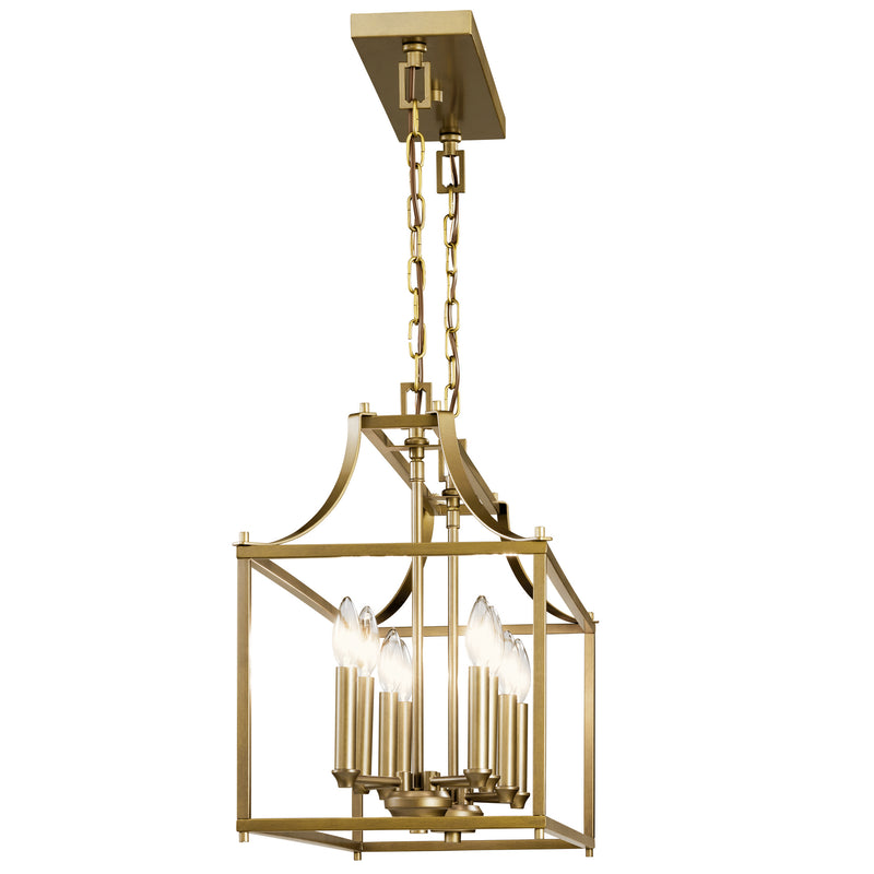 Kichler 42497NBR Eight Light Linear Chandelier, Natural Brass (2)