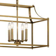 Kichler 42497NBR Eight Light Linear Chandelier, Natural Brass (5)