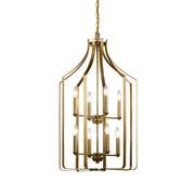 Kichler 42498NBR Eight Light Foyer Chandelier, Natural Brass (3)