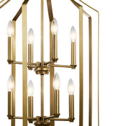 Kichler 42498NBR Eight Light Foyer Chandelier, Natural Brass (4)