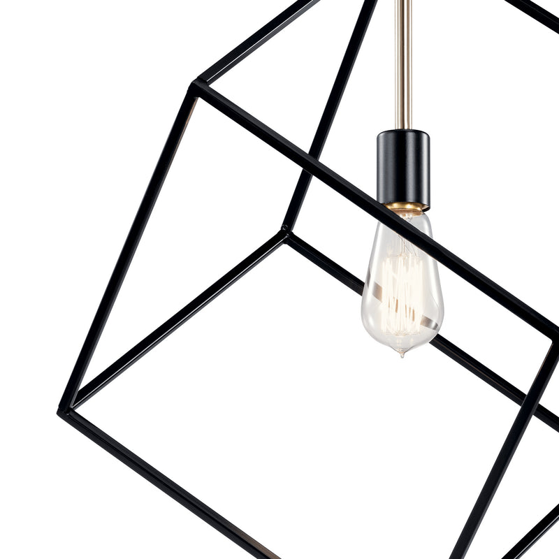 Kichler 42525BK One Light Pendant, Black (3)