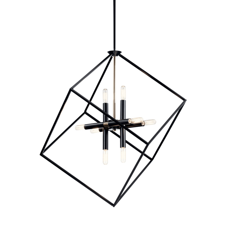 Kichler 42526BK Eight Light Chandelier, Black (2)