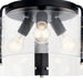 Kichler 42955BK Thoreau Three Light Semi Flush Mount, Black Alternate Image.jpg