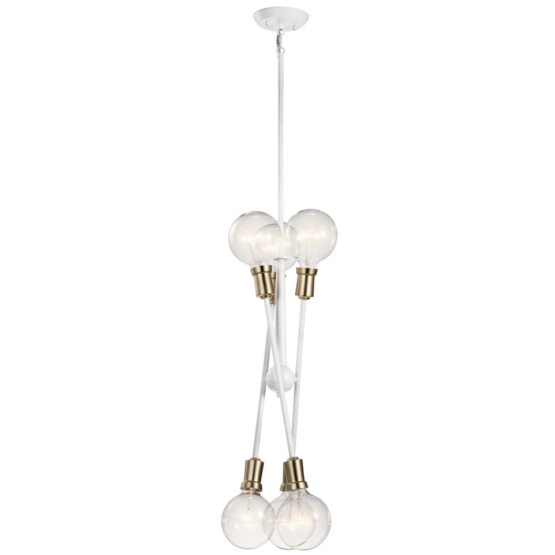 Kichler 43095WH Six Light Chandelier, White (2)