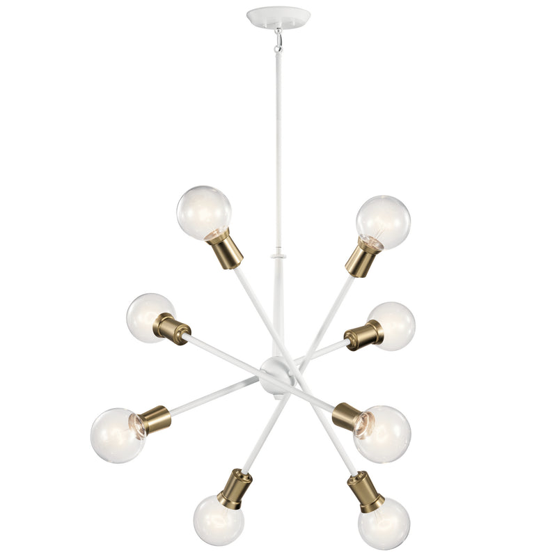 Kichler 43118WH Eight Light Chandelier, White (2)