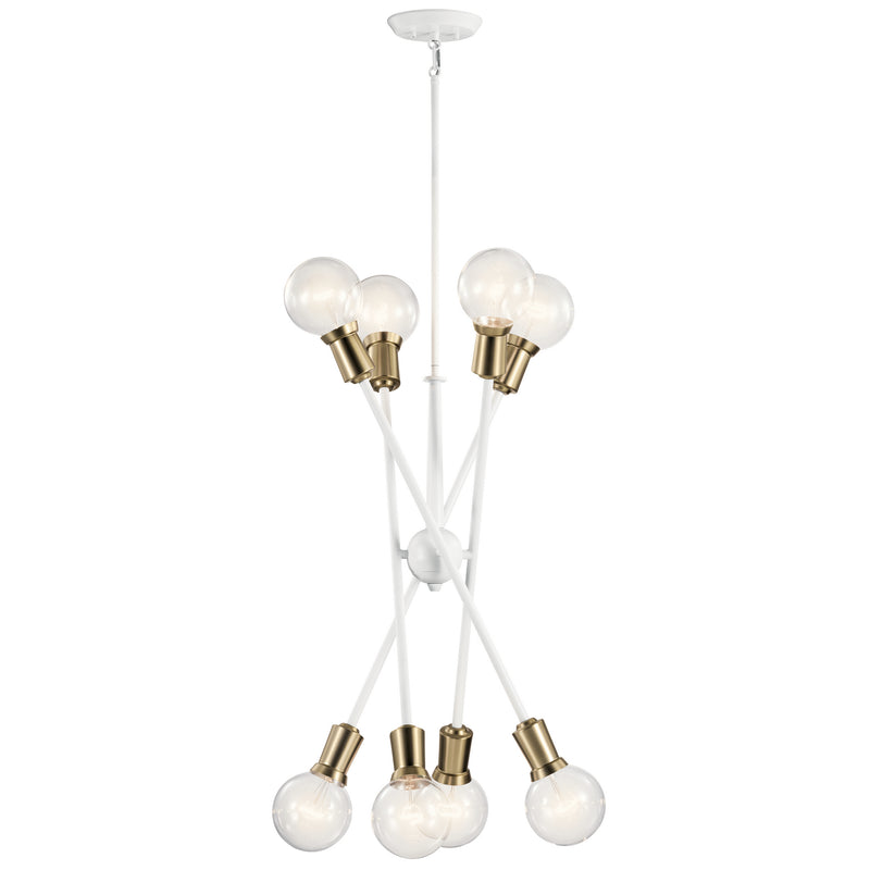 Kichler 43118WH Eight Light Chandelier, White (3)